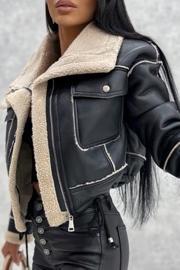 Drune | kurze Reißverschluss Bikerjacke