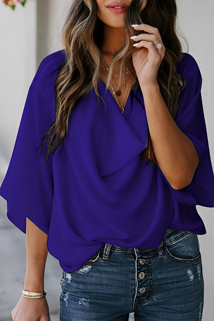 Drune | Damen Sommer Chiffon Bluse