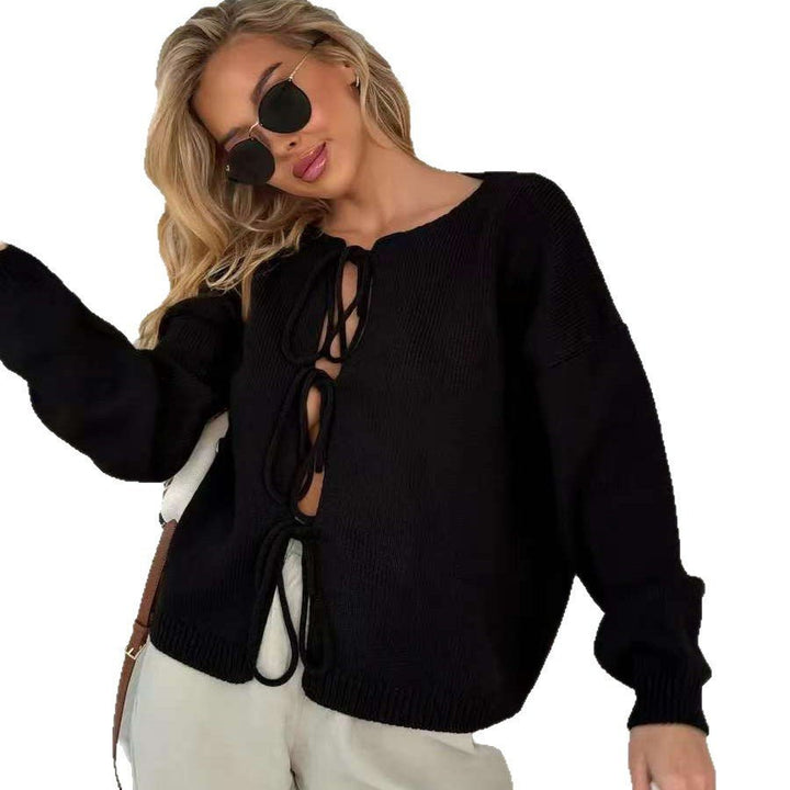 Drune | Stylish short cardigan with lacing
