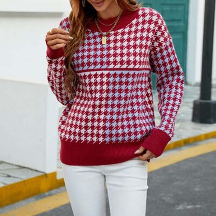 Drune | Geometrischer Strickpullover mit Modernem Muster