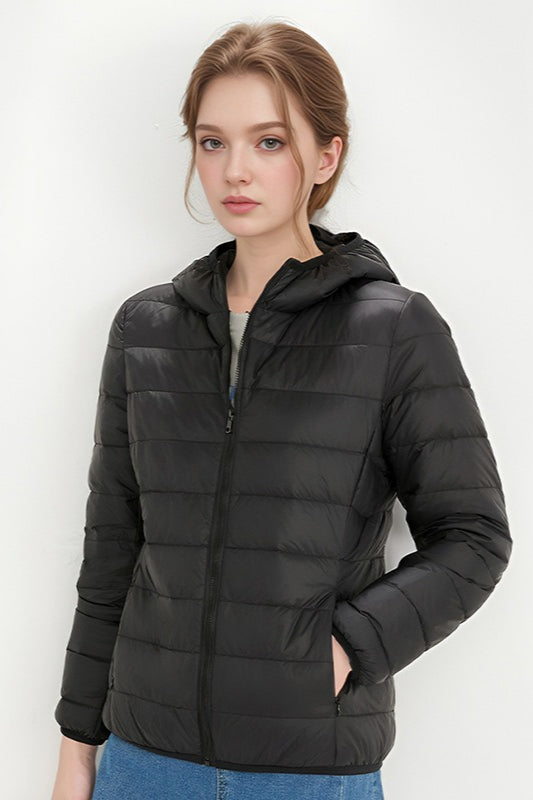 Drune | Slim Fit Kapuzenpufferjacke