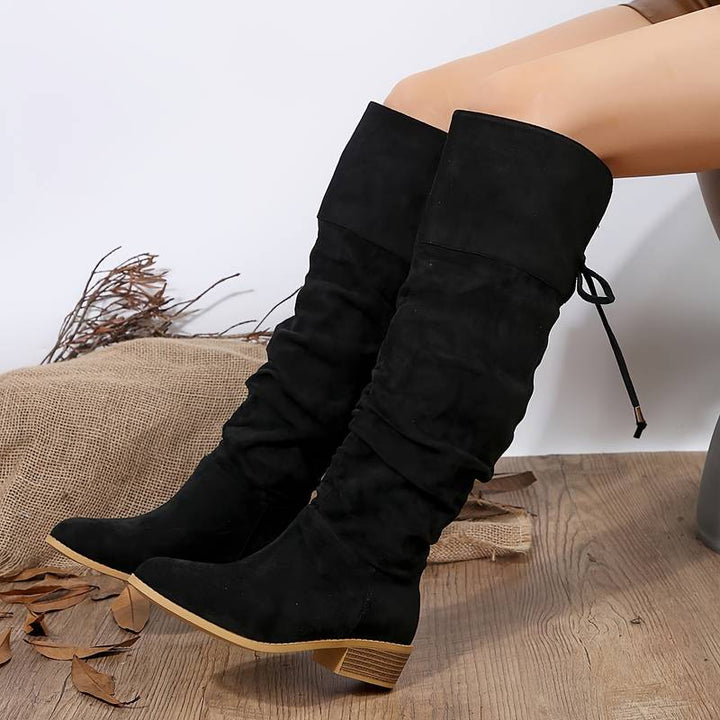 Drune | Milady Braune Wildlederstiefel