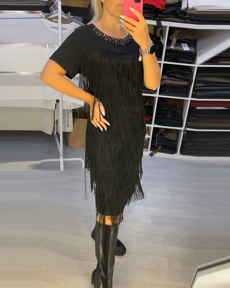 Drune | Schickes Shiftkleid mit Quasten