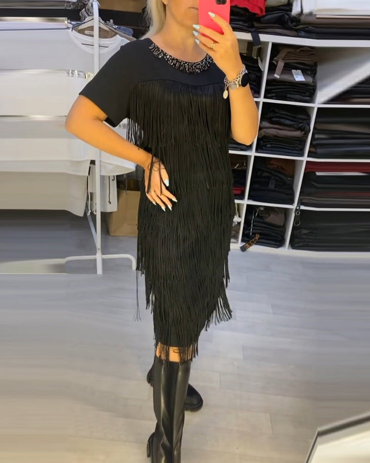Drune | Schickes Shiftkleid mit Quasten