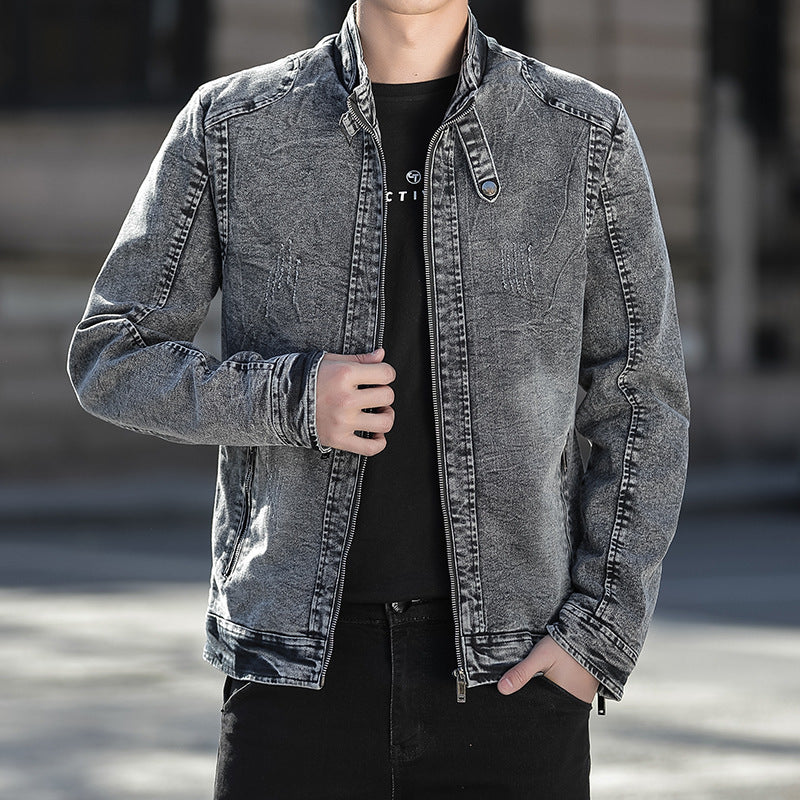 Drune | Lässige Baumwoll Jeansjacke Für Herren
