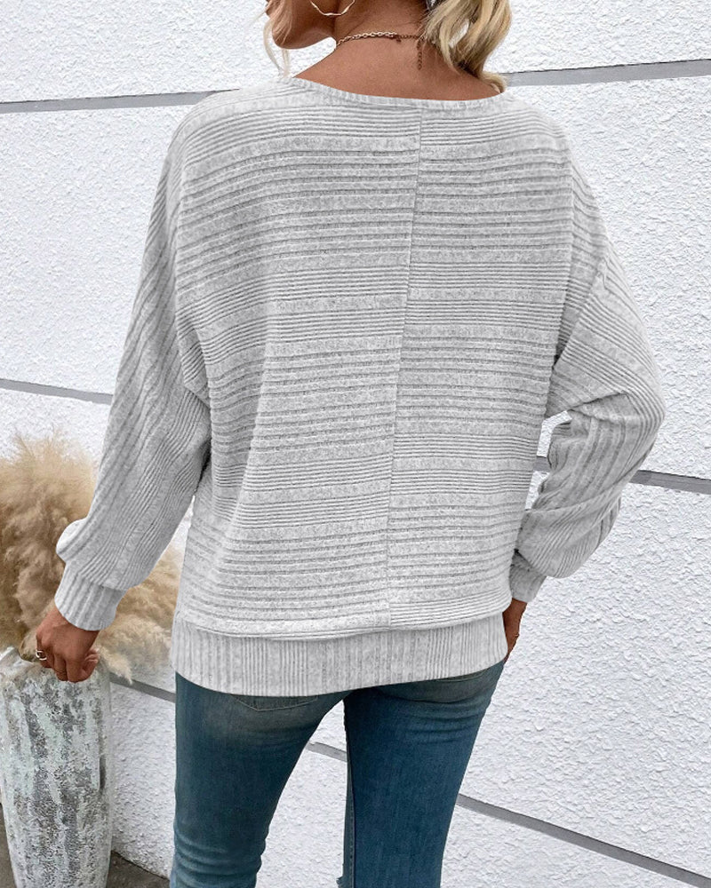 Drune | Langarmshirt mit Rundhals und Streifen