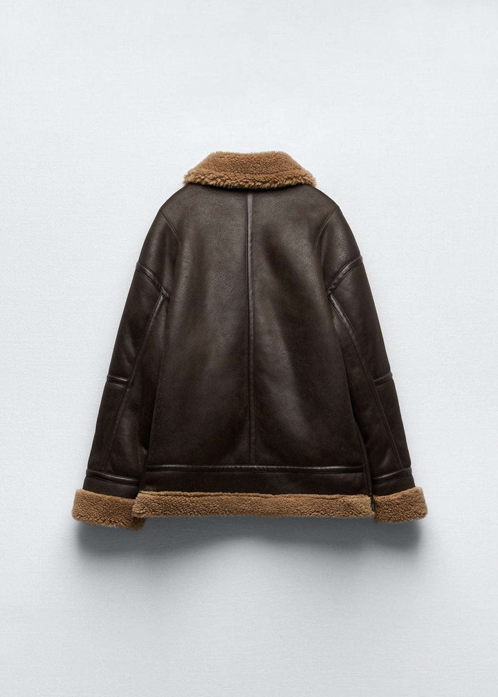 Drune | Fellbesetzte Revers-Fliegerjacke