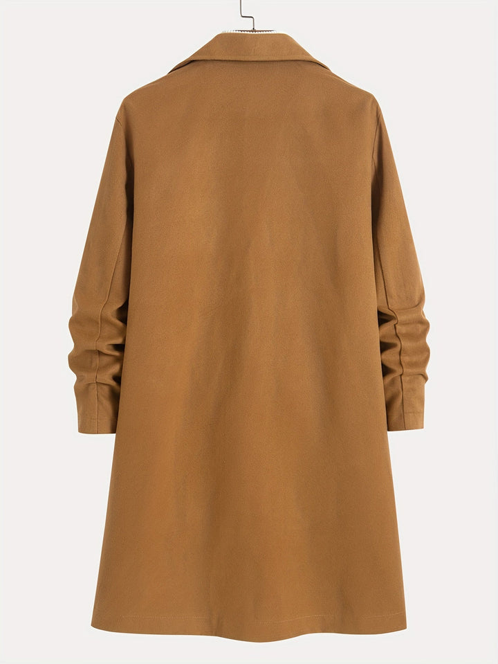 Drune | Elegante Lange Jacke Polyester und Wolle Klassisch und Warm