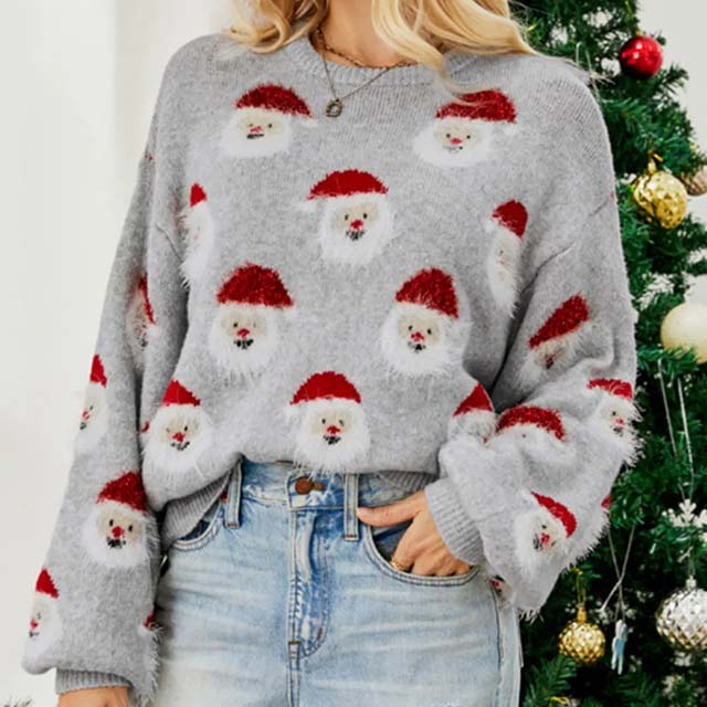 Drune | Modischer Weihnachtsstrickpullover für Damen