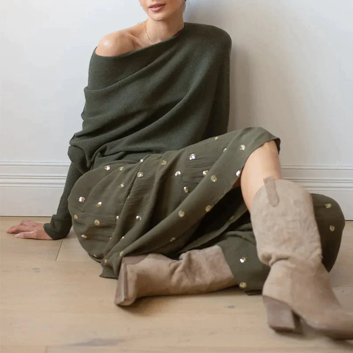 Drune | Asymmetrisch drapierter Pullover