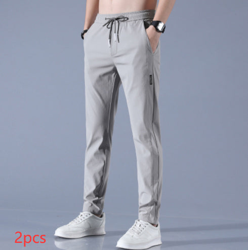 Drune | Atmungsaktive Gerade Sporthose Aus Sommer Eis Seide Für Herren
