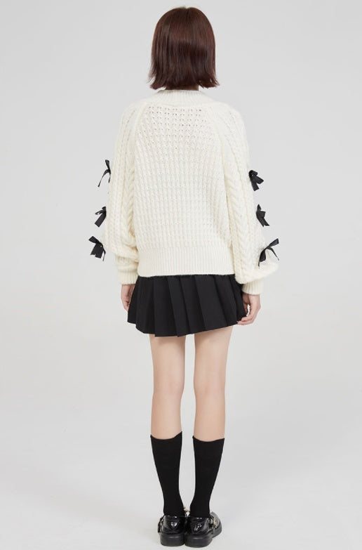 Drune | Modischer Strick-Cardigan mit Schleifen-Details