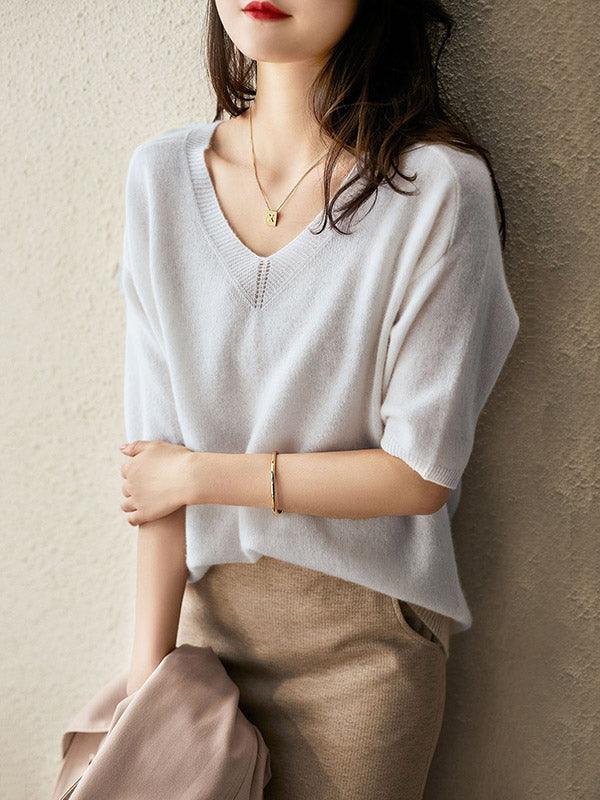 Drune | weicher Cashmere-Pullover mit V-Ausschnitt für Damen