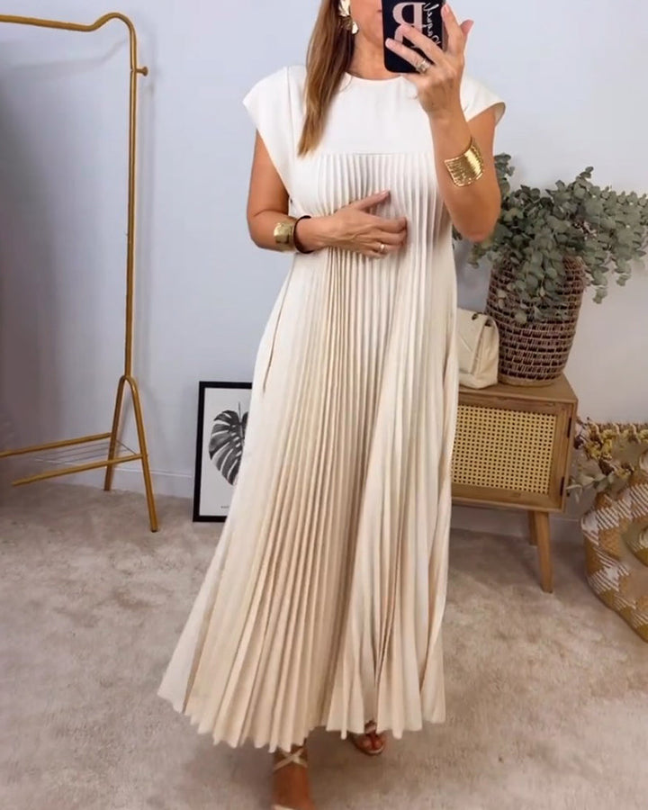 Ärmelloses Plisseekleid