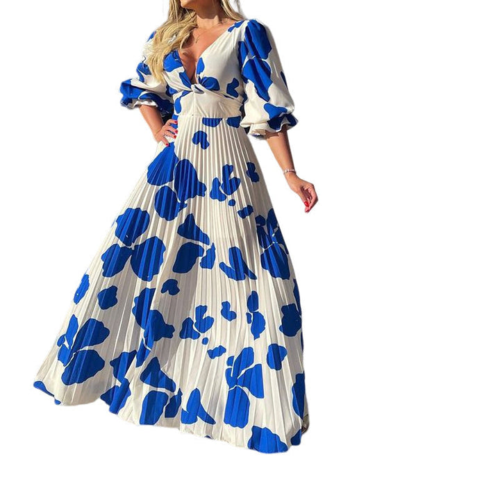 Drune | Elegantes bedrucktes Kleid in modischer Passform