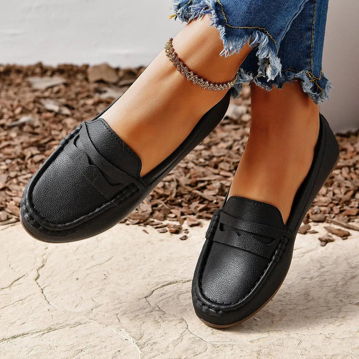 Drune | Gommino Flat Crossed Soft Sole Women