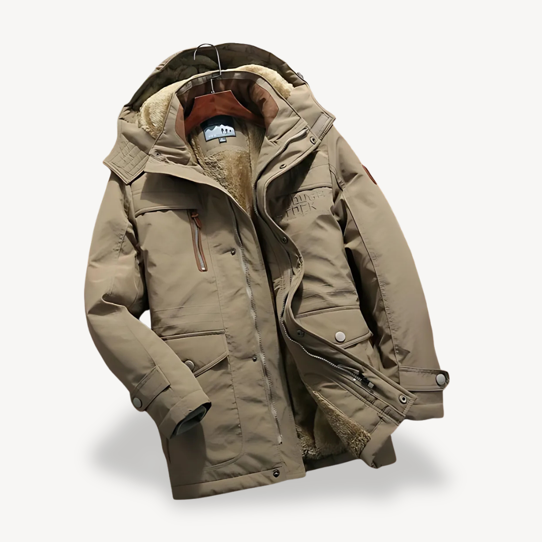Drune | Winter Parka Jacke mit Fleece-Futter