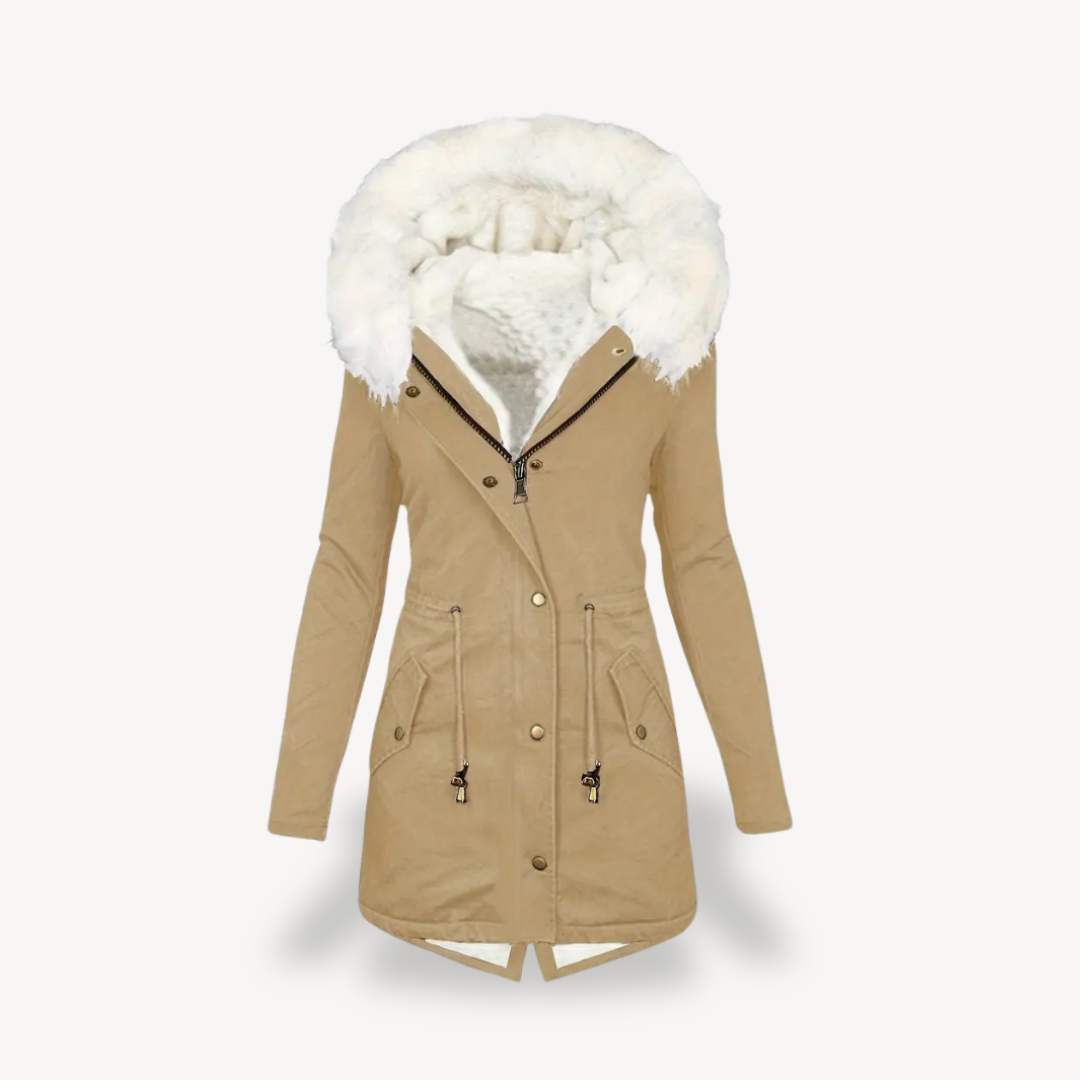 Drune | Damen Kunstpelz Kapuzen Parka Jacke