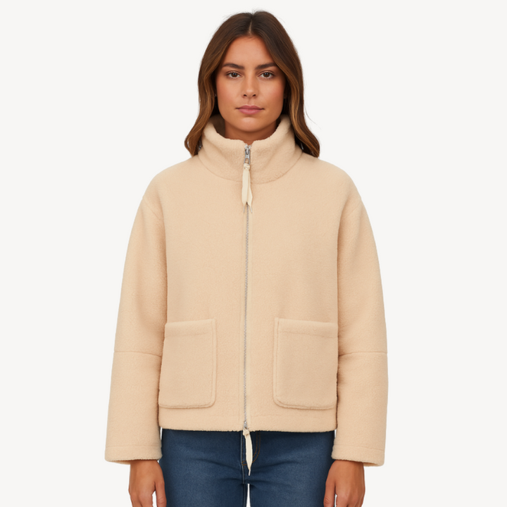 Drune | Damen Bequeme Zip-Up Fleecejacke