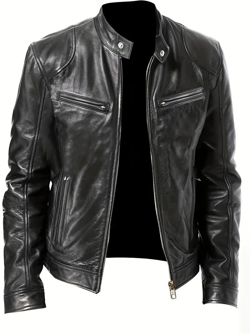 Drune |  Lederjacke mit Taschen für Herren - Chic und Perfekt für den Alltag