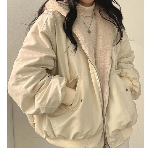 Drune | Damen Pufferjacke mit Teddyfell
