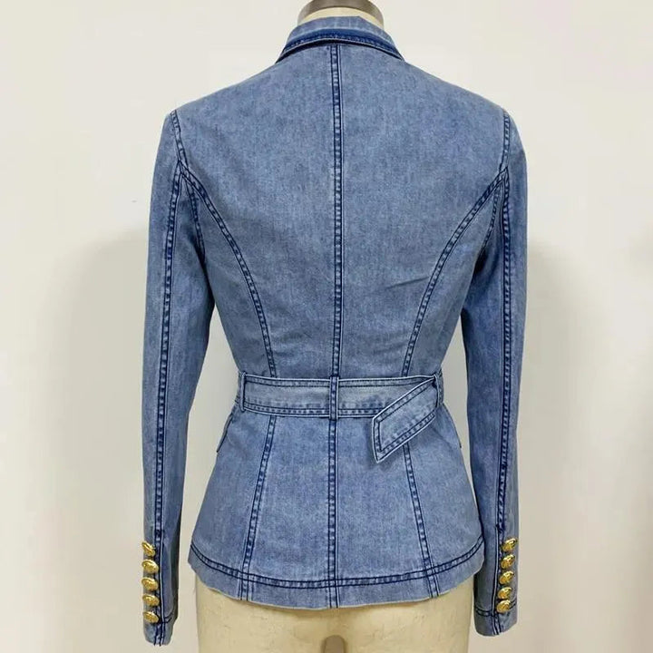 Drune | Taillierter Denim-Blazer Damen - Lässig - Einfarbig