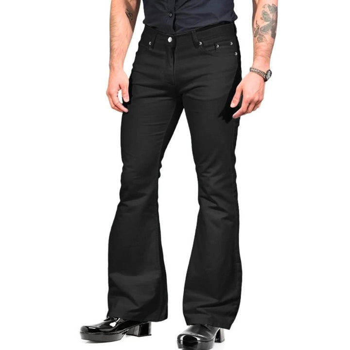Drune | Herren Hose Retro Flare Herrenhose Weinlese Kleidungsstil Trendiges Design
