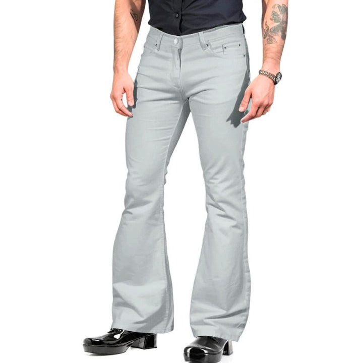 Drune | Herren Hose Retro Flare Herrenhose Weinlese Kleidungsstil Trendiges Design