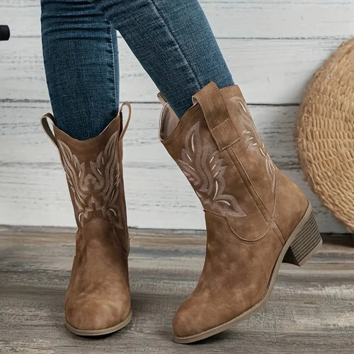 Bequeme Western Stiefel Für Lässige Kleider Stiefel Drune