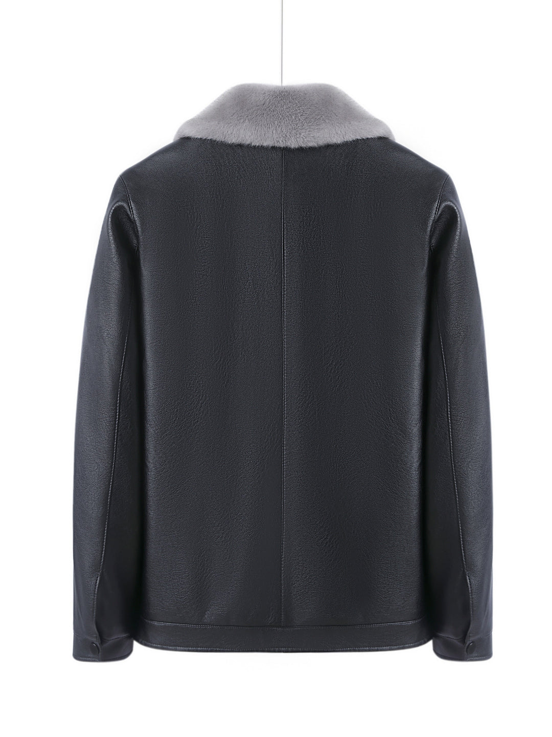 Drune | Reißverschluss Mit Revers Kunstleder Winterjacke - Perfekt für Winter