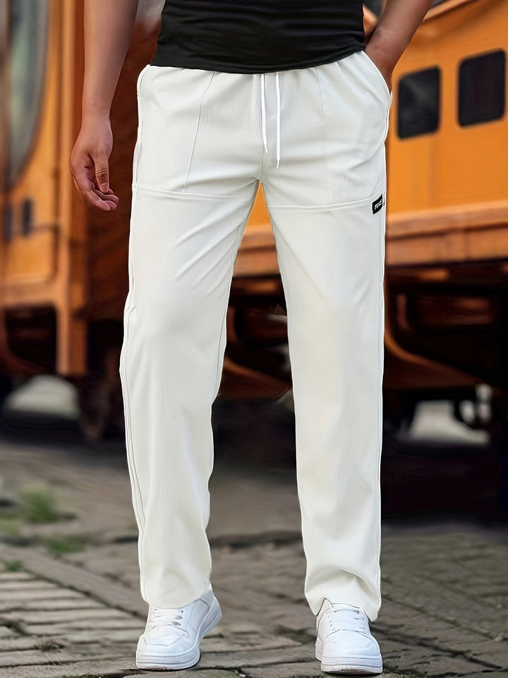 Drune | Stilvolle Kordelzug Athletische Hosen Mit Taschen Für Herren