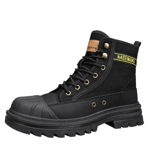 Drune | Herren lässige sportliche Canvas Stiefel mit dicker Sohle