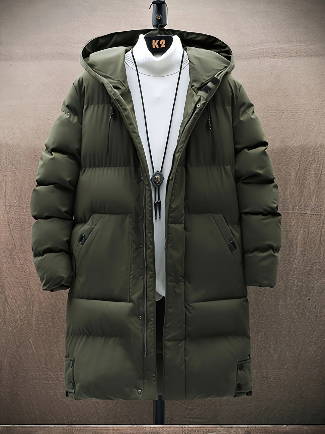 Drune | Dicke Lange Kapuzen Puffer Winterjacke Für Herren - Ideal für Winter