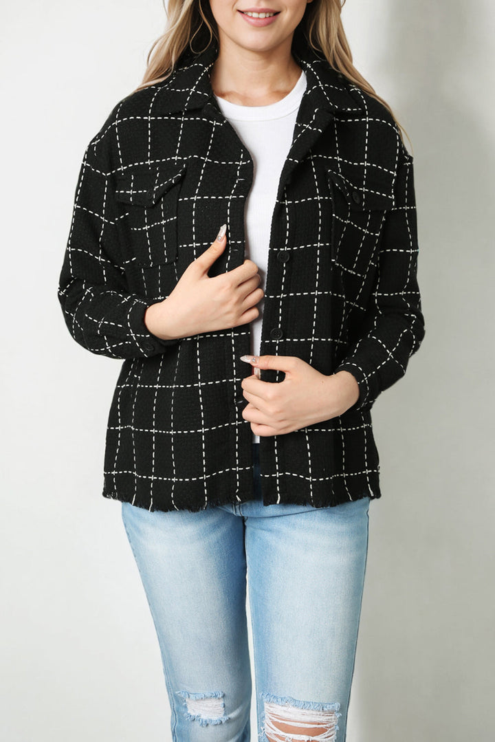 Drune | Karierte Jacke mit Großen Taschen Polyester-baumwolle Schick und Vielseitig