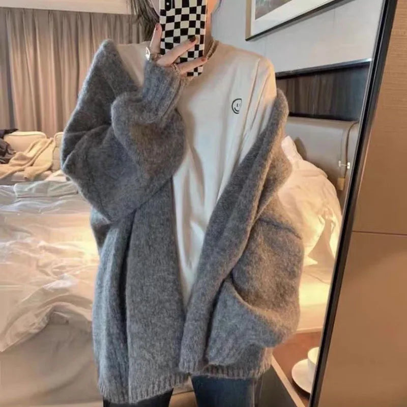 Drune | oversized Strickjacke mit Knopfverschluss