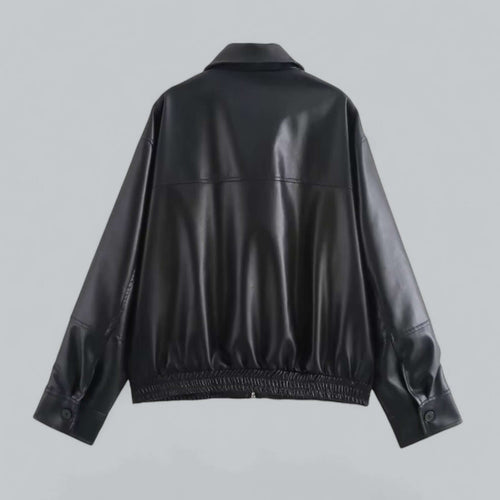 Drune | Damen Vintage Stil Kunstlederjacke