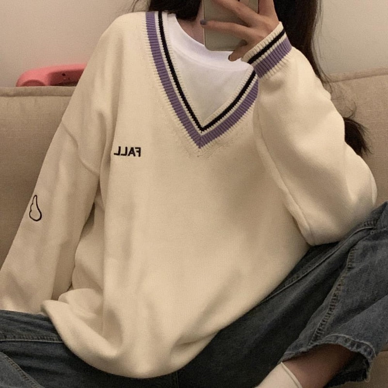 Drune | Damen Gemütlicher Strickpullover