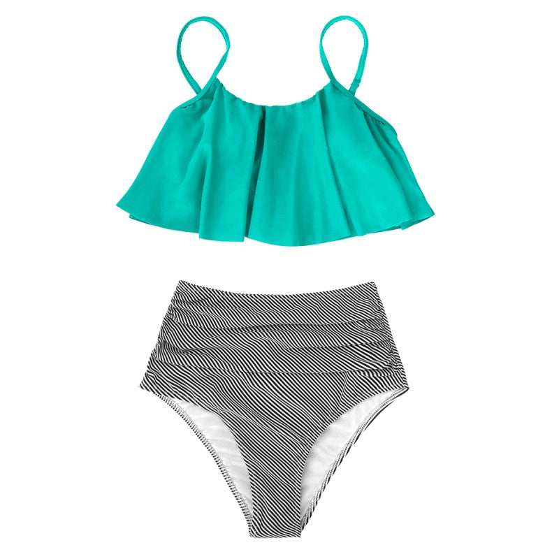 Drune | Bunter Bikini mit Rüschen