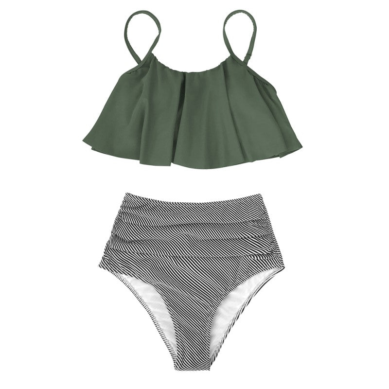 Drune | Bunter Bikini mit Rüschen