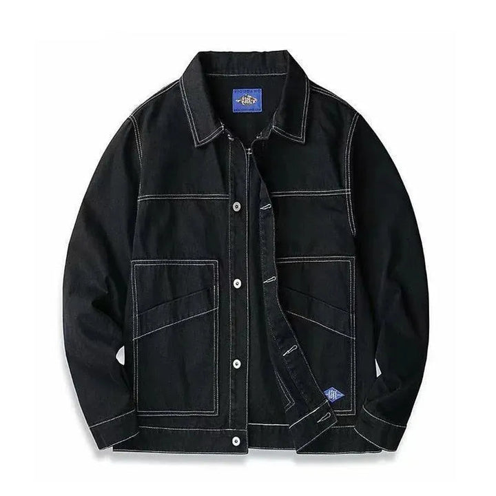 Drune | Schwarze Streetwear Jean Jacken