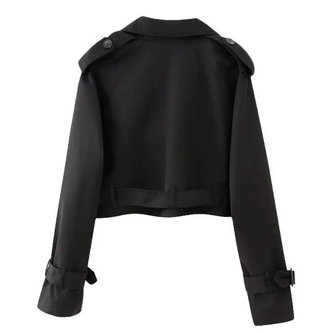 Drune | Cropped Trenchcoat - Stilvoll & Vintage