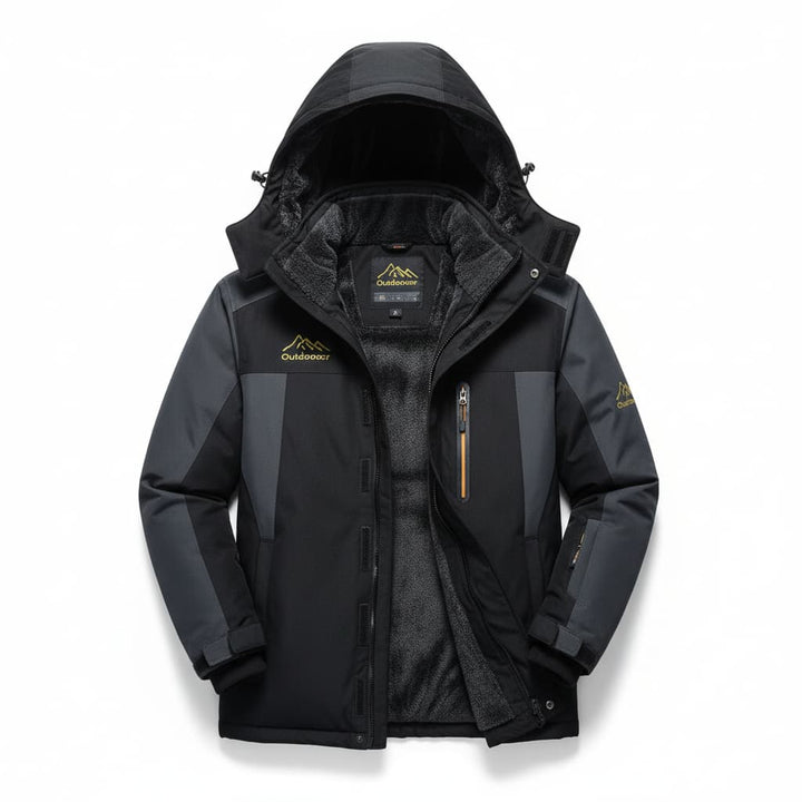 Drune | Herren wasserdichte Winterjacke - Mit Kapuze und Brust-Reißverschlussfach