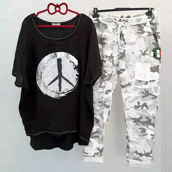 Drune | Zweiteiliges Camouflage Outfit Für Damen Trendiges Outfit