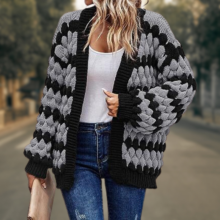 Drune | Chunky StrickStrickjacke Übergroß Passform Offene Front Weich Und Bequem