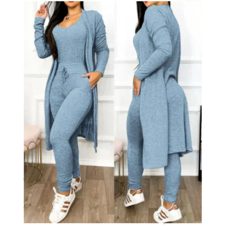 Drune | Damen 3 Teiliges Loungewear Satz mit Jacke