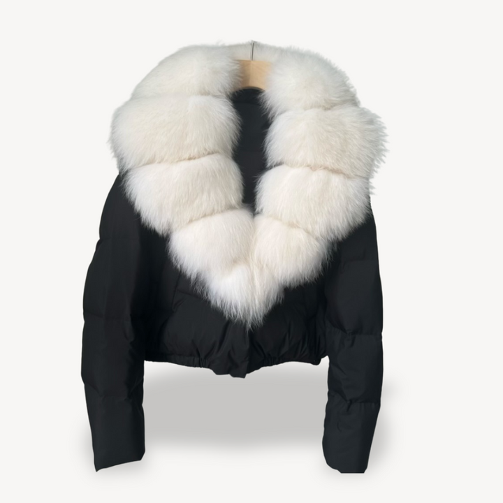 Drune | Winter Pufferjacke mit Kunstfellkragen für Damen