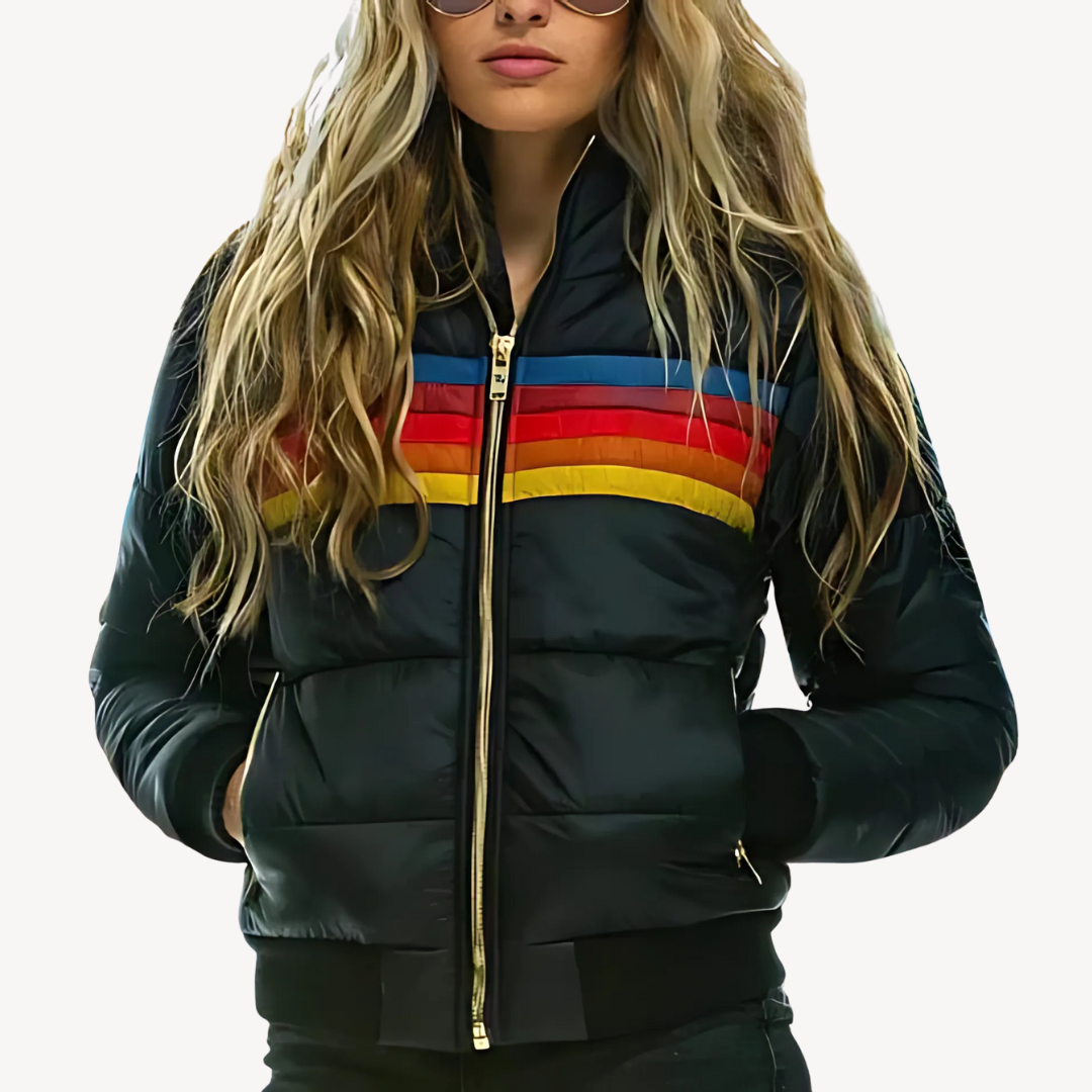 Drune | Damen Pufferjacke mit Streifen