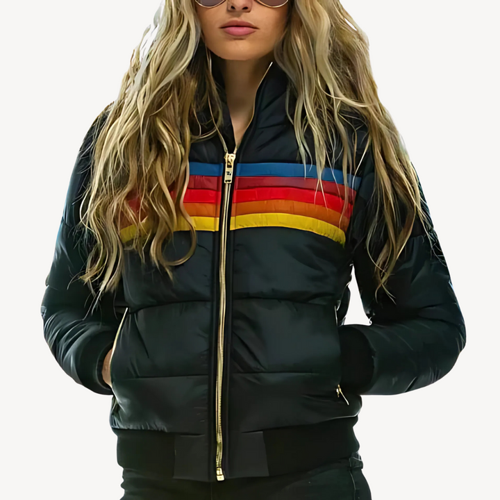 Drune | Damen Pufferjacke mit Streifen