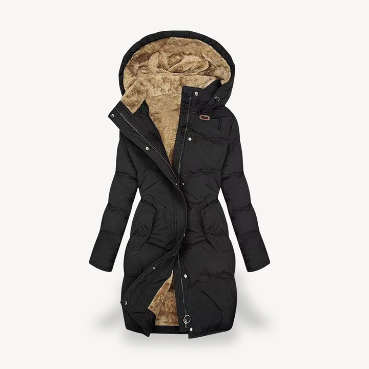 Drune | Damen Pufferjacke mit Kunstpelzfutter