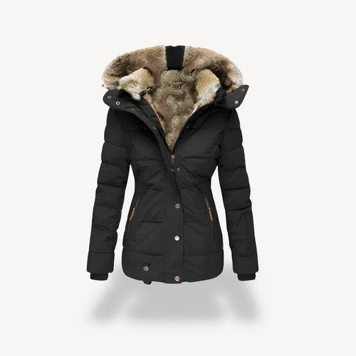 Drune | Damen gesteppter Parka mit abnehmbarem Kunstfellkapuze
